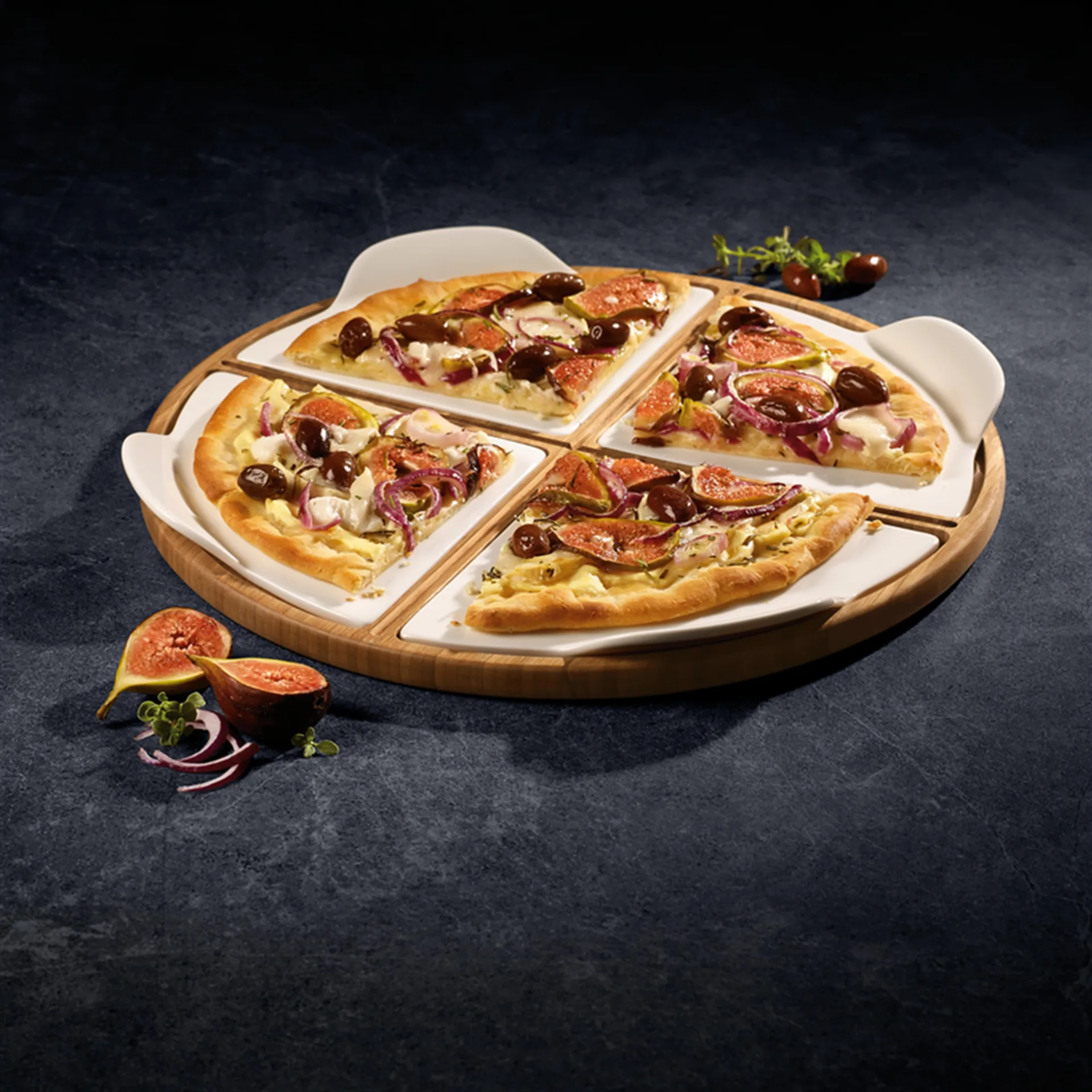 Pizza Passion service plate bamboo, round, 5 pcs Villeroy & Boch