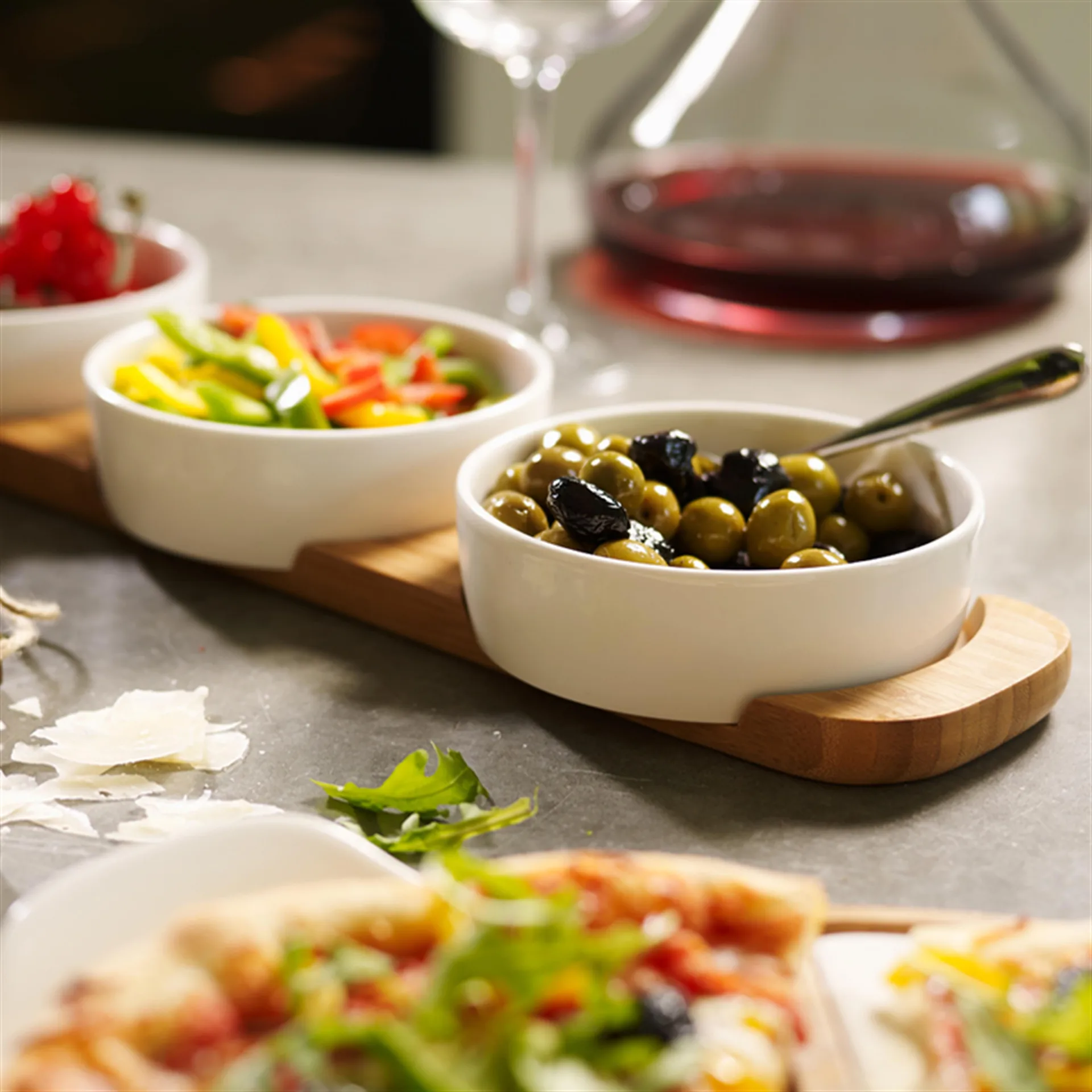 Pizza Passion serving bowl 4 pieces, bamboo Villeroy & Boch