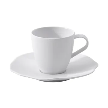 Pura espresso cup with saucer - White, 2 pieces - Villeroy & Boch