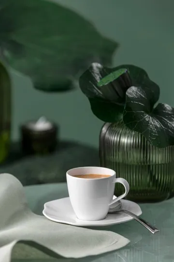 Pura espresso cup with saucer - White, 2 pieces - Villeroy & Boch