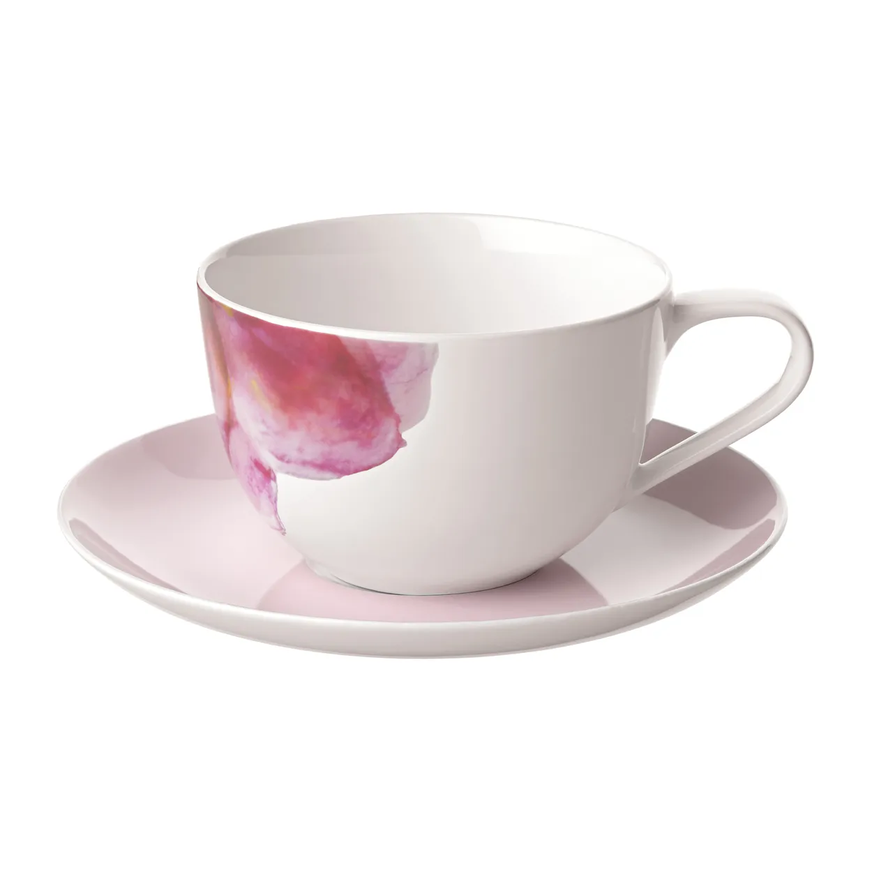 Villeroy & Boch Rose Garden cup with saucer Pink-white