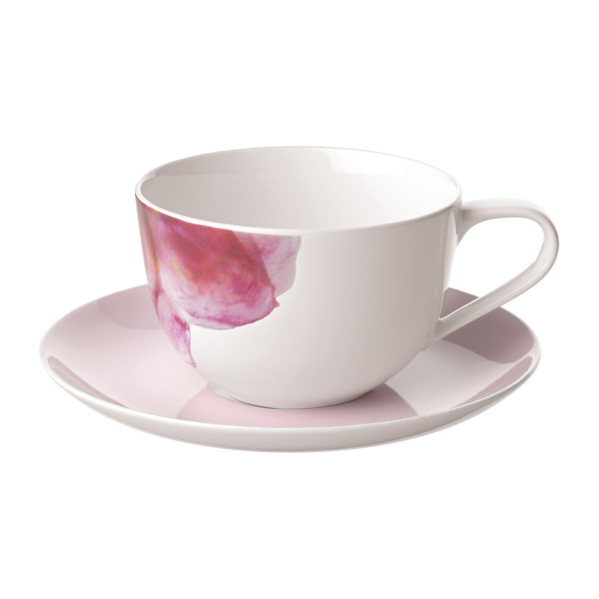 Villeroy & Boch Rose Garden cup with saucer Pink-white