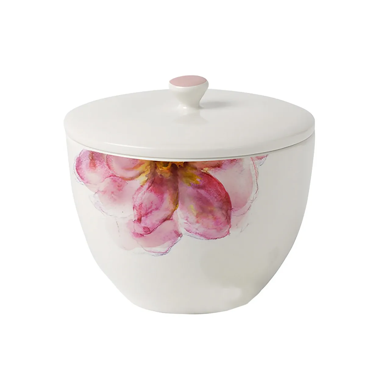 Villeroy & Boch Rose Garden tea jar with lid o13.5 cm White