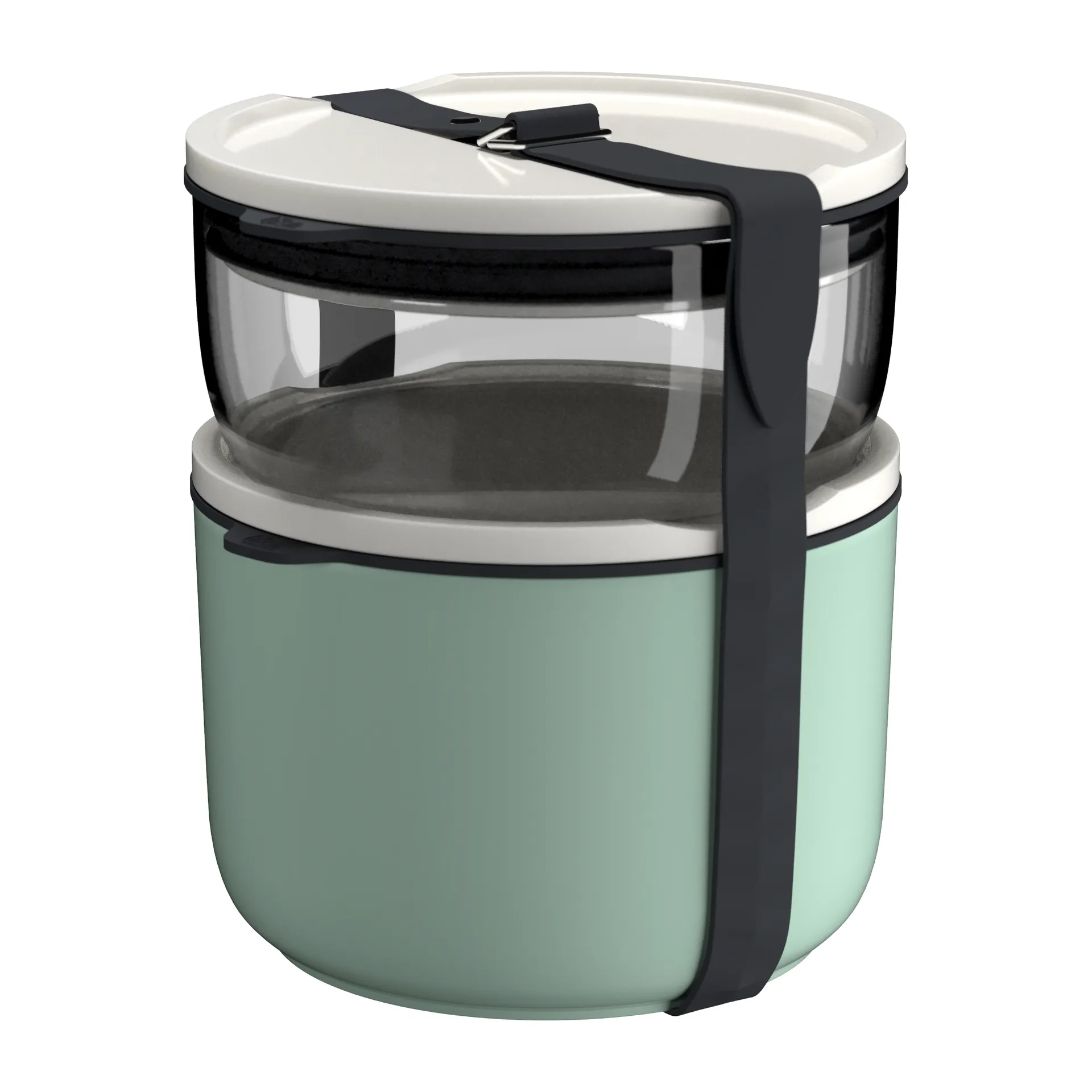 To Go & To Stay lunch box rund set, Green-white-clear Villeroy & Boch