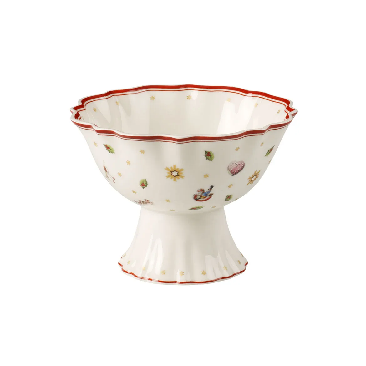 Villeroy & Boch Toy's Delight bowl on foot 33 cl White-red