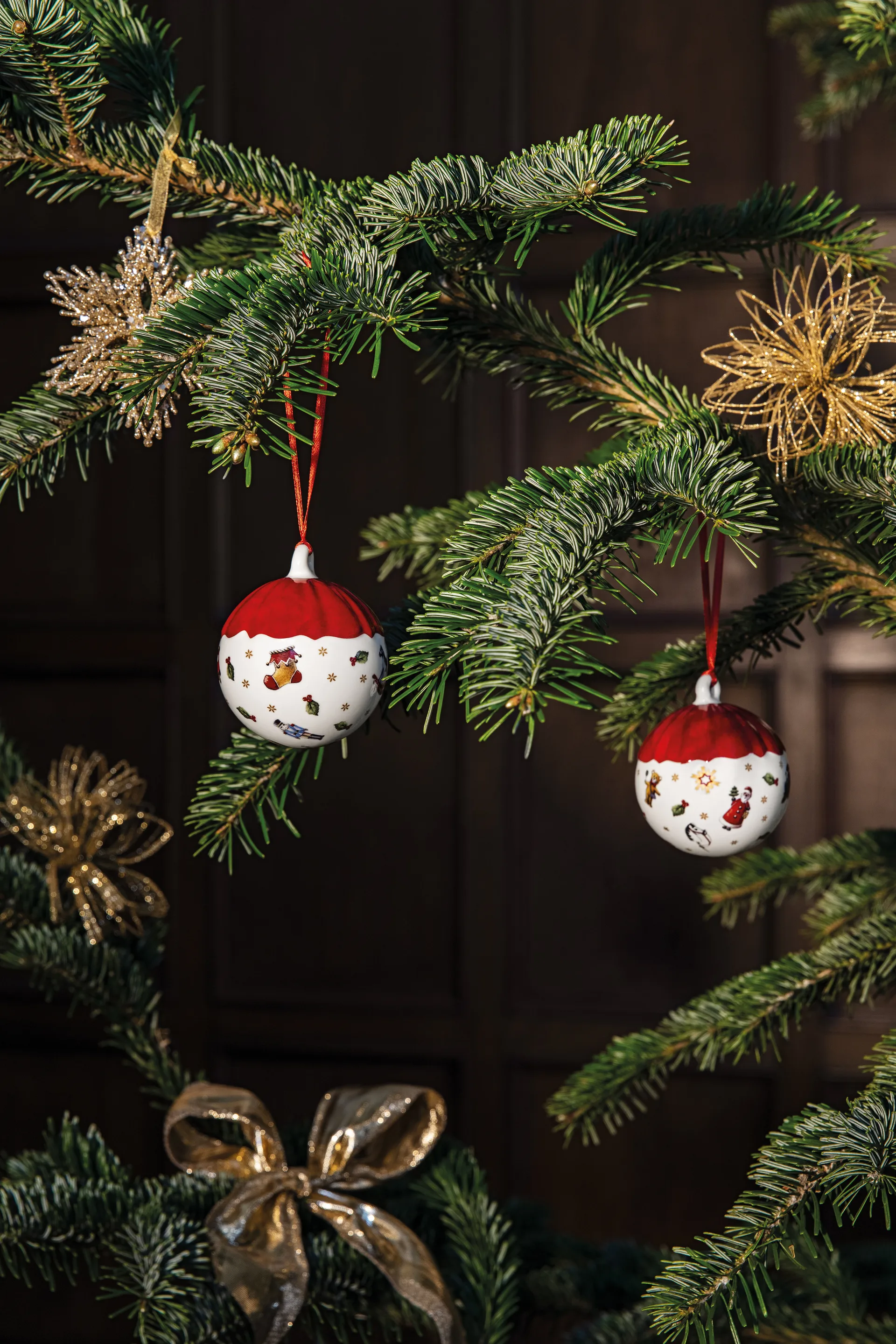 Toy's Delight Decoration bauble Ø6 cm, White-red Villeroy & Boch