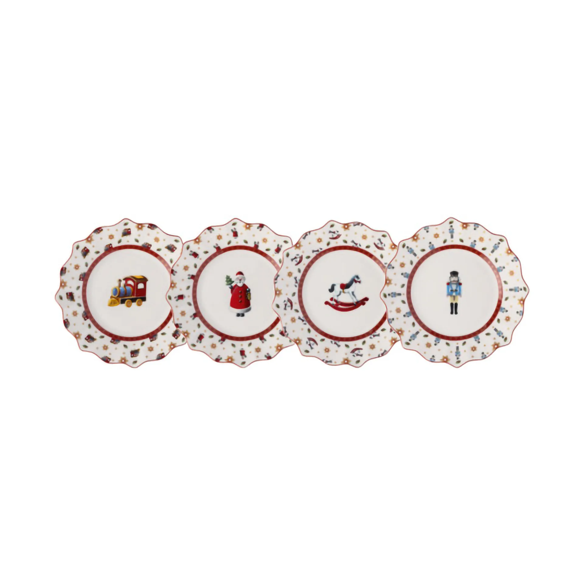 Toy's Delight plate 4 pieces, White-red Villeroy & Boch