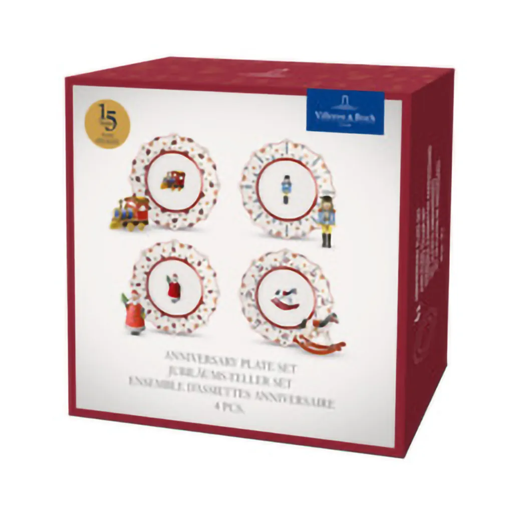 Toy's Delight plate 4 pieces, White-red Villeroy & Boch