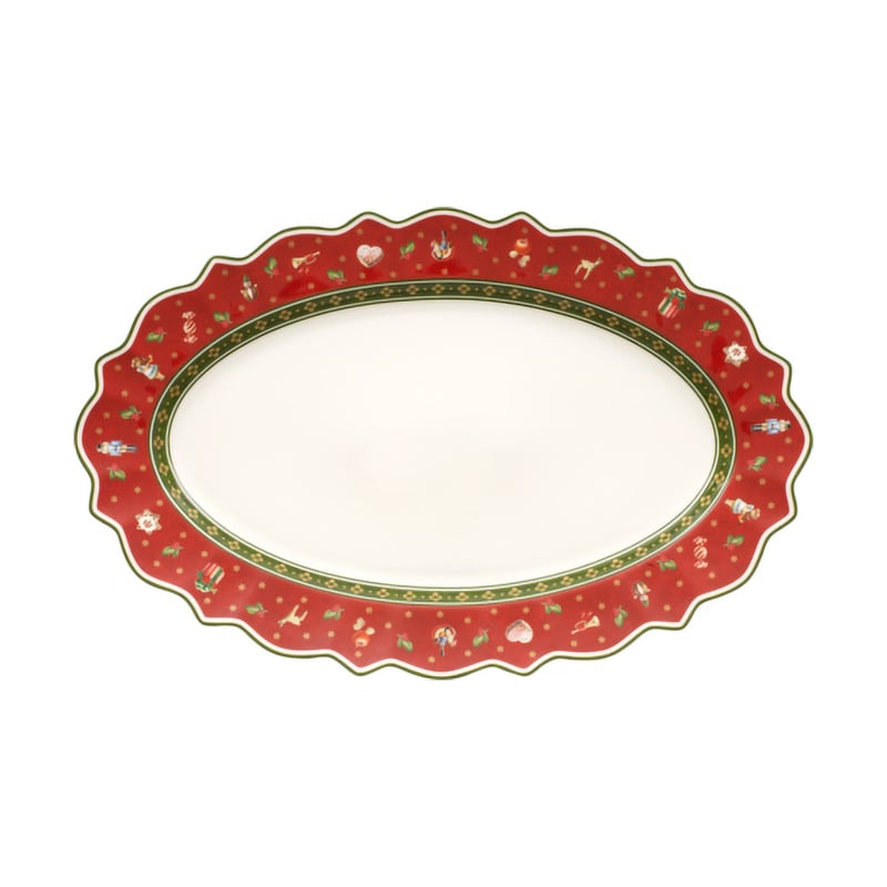 Villeroy & Boch Toy"s Delight serving platter oval 31x50 cm White-red