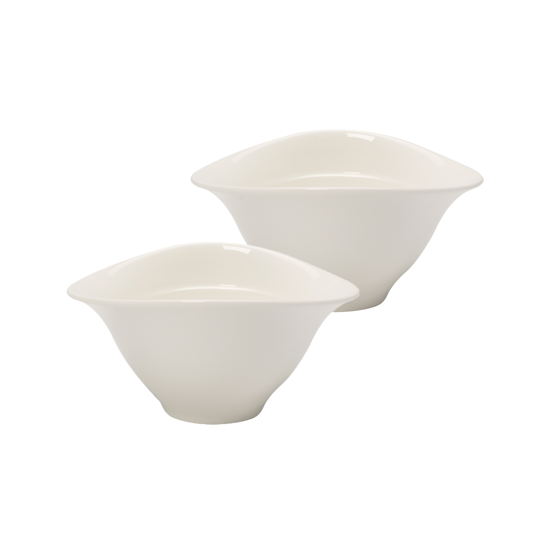 2 Piezas Porcelana Premium Villeroy & Boch Dune Vapiano Set de Ensaladeras Blanco 