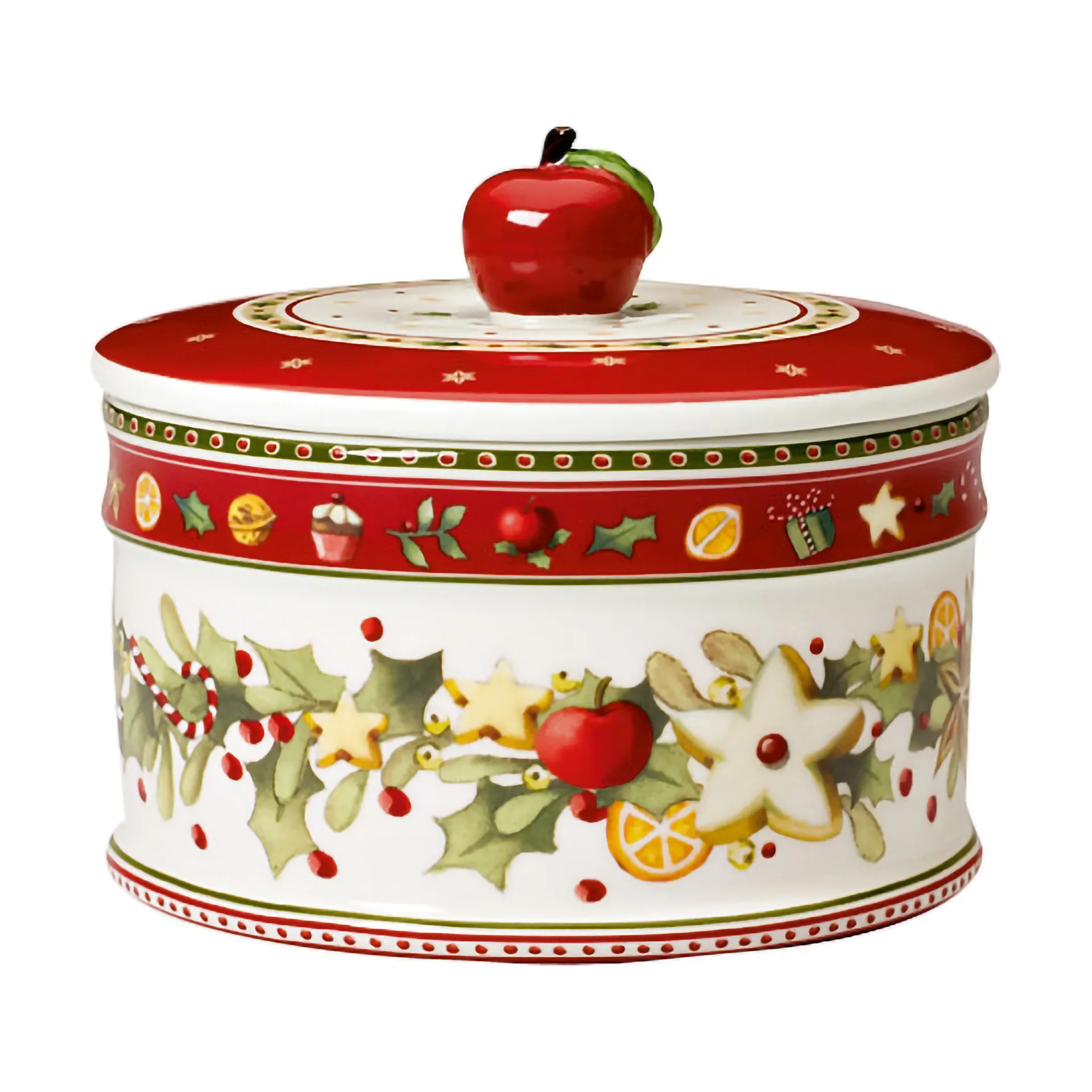 Winter Bakery cookie jar M 0.55 L, White-red Villeroy & Boch