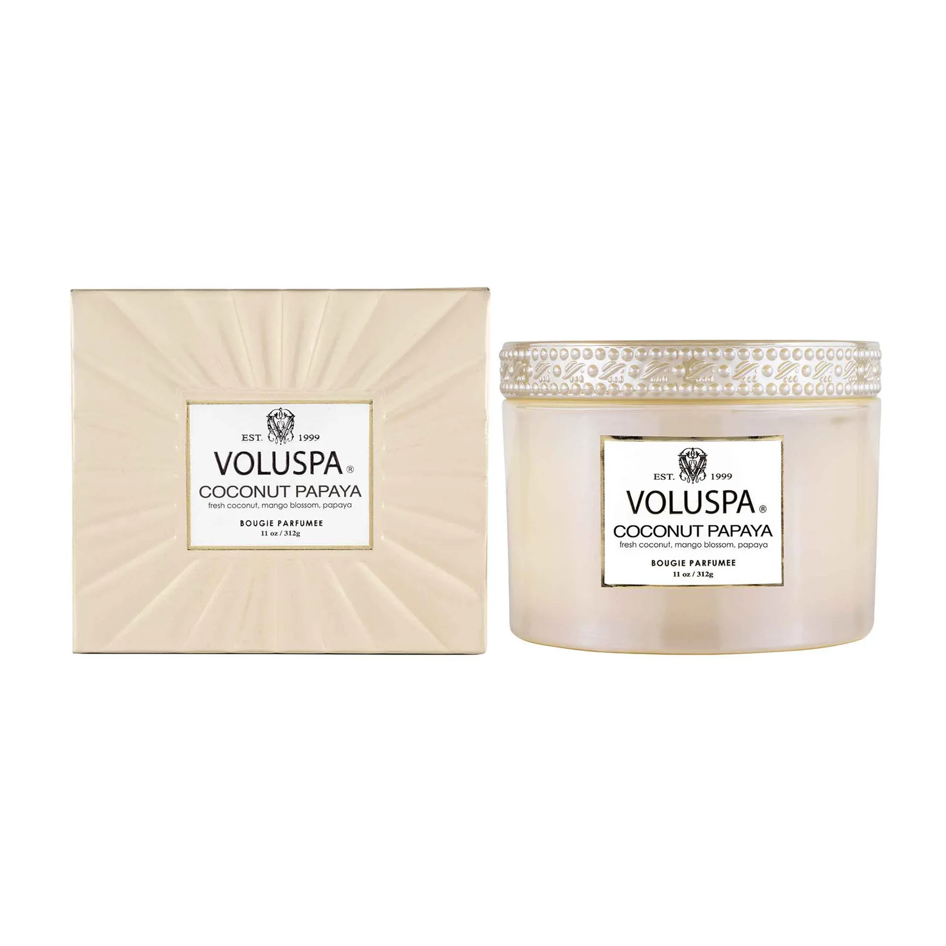 Boxed Corta Maison scented candle 45 hours, Coconut Papaya Voluspa
