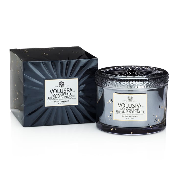 Boxed Corta Maison scented candle 45 hours, Makassar Ebony & Peach Voluspa