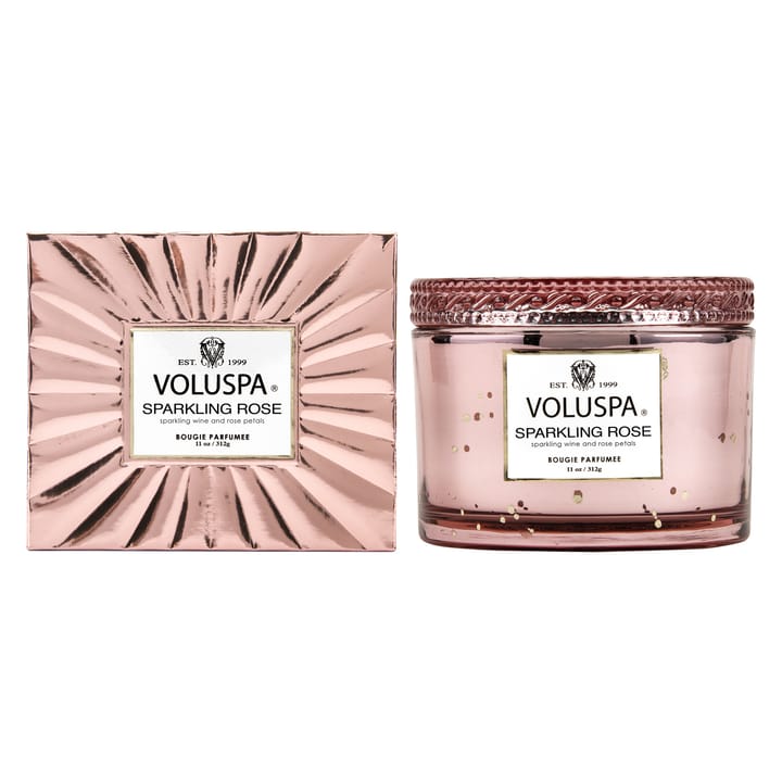 Boxed Corta Maison scented candle 45 hours, sparkling rose Voluspa