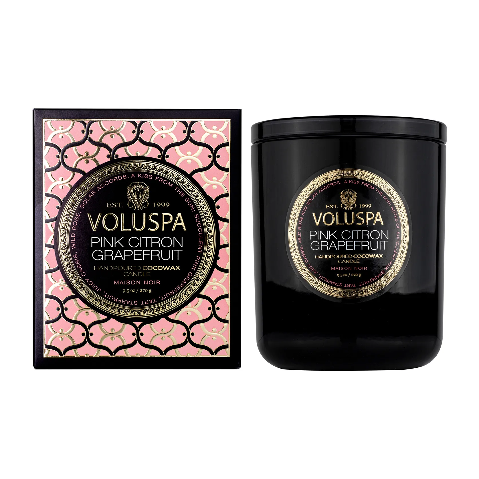 Classic Maison Noir scented 60 hours, Pink Citron Grapefruit Voluspa