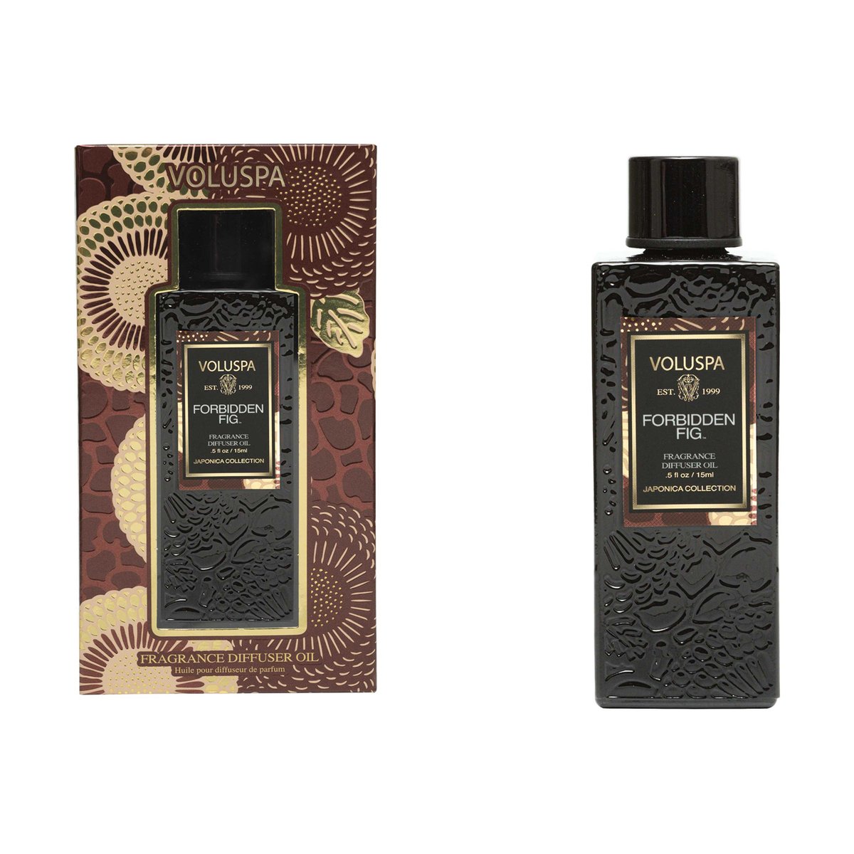 Voluspa Forbidden Fig essential oil 15 ml | Scandinavian Design | Scented candles & diffusers | Black