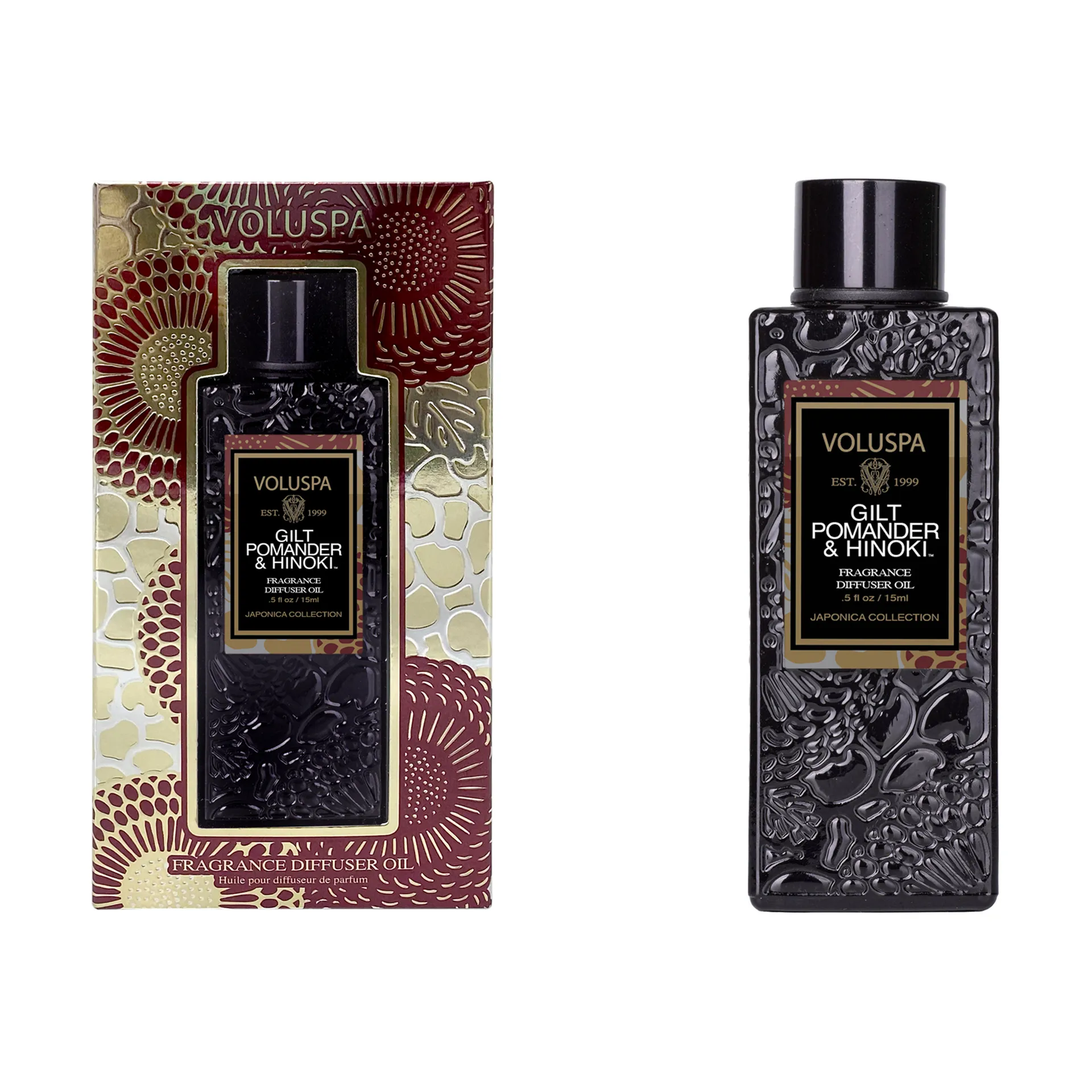 Gilt Pomander & Hinoki essential oil, 15 ml Voluspa