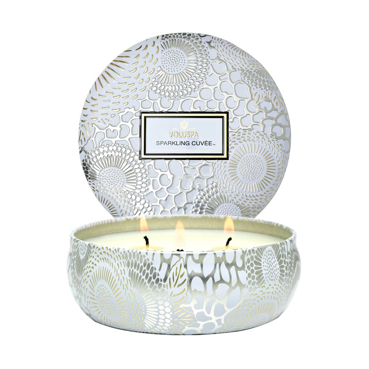 Voluspa Japonica 3-wick Tin scented candle 40 hours Sparkling Cuvée
