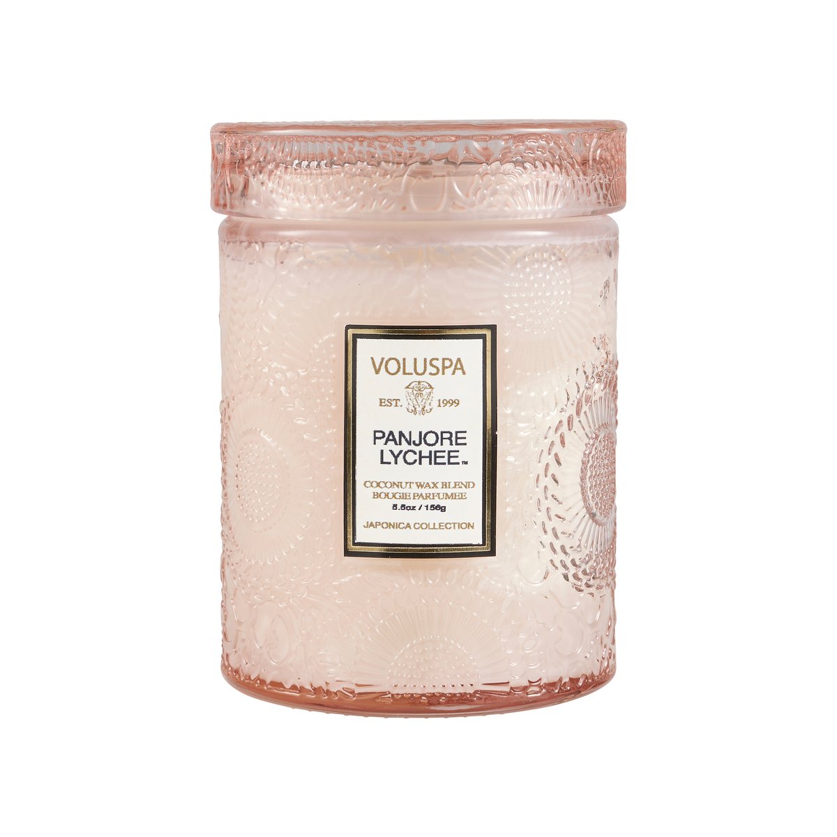 Voluspa Japonica scented in glass jar 50 hours panjore lychee