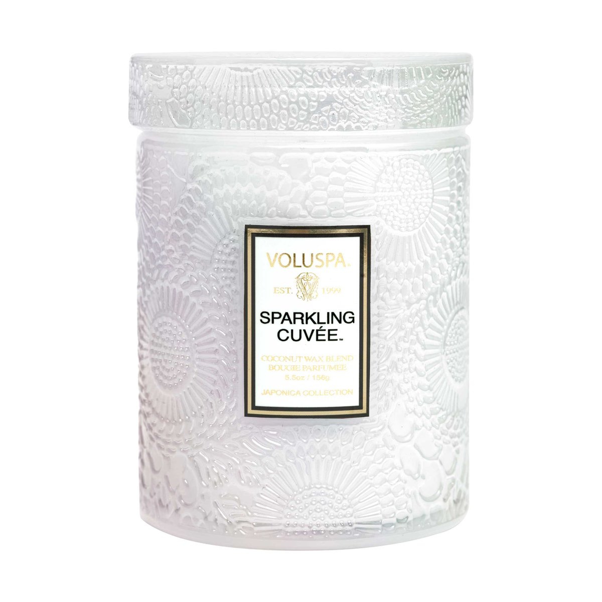 Voluspa Japonica scented in glass jar 50 hours Sparkling Cuvée