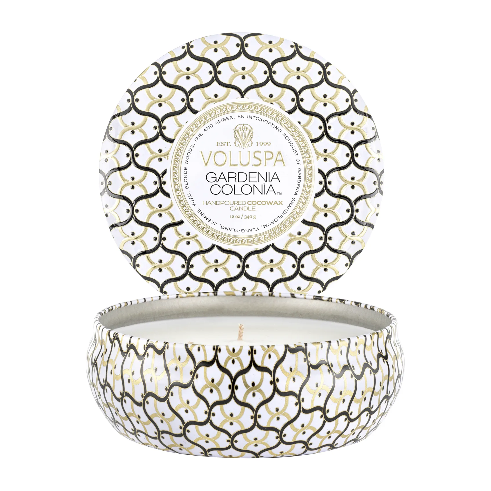 Maison Blanc 3-wick Tin scented 40 hours, Gardenia Colonia Voluspa
