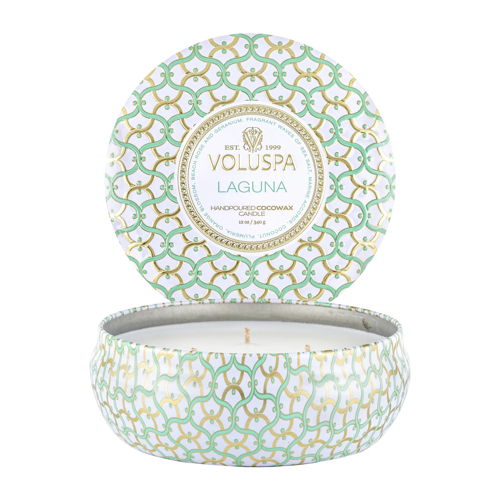 Maison Blanc 3-wick Tin scented 40 hours, Laguna Voluspa