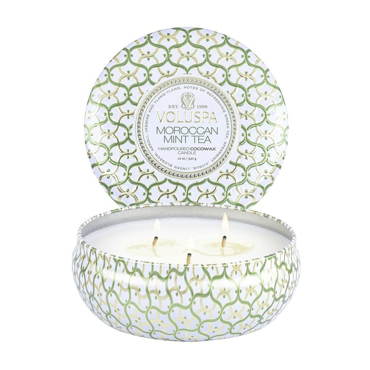 Maison Blanc 3-wick Tin scented 40 hours - Moroccan Mint Tea - Voluspa