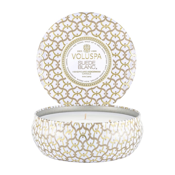 Maison Blanc 3-wick Tin scented 40 hours - Suede Blanc - Voluspa