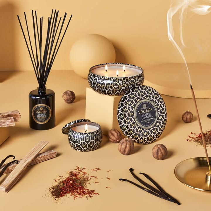 Maison Noir 3-wick Tin scented 40 hours, Ambre Lumiere Voluspa