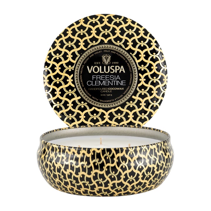 Maison Noir 3-wick Tin scented 40 hours, Freesia Clementine Voluspa