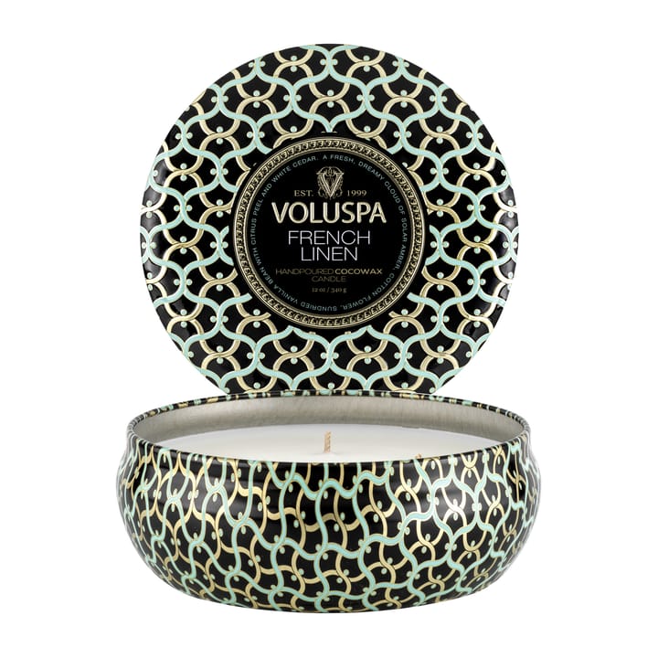 Maison Noir 3-wick Tin scented 40 hours - French Linen - Voluspa