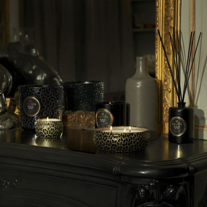 Maison Noir Mini Tin scented 25 hours, Suede Noir Voluspa