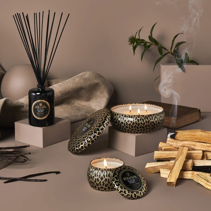 Maison Noir Mini Tin scented 25 hours, Suede Noir Voluspa