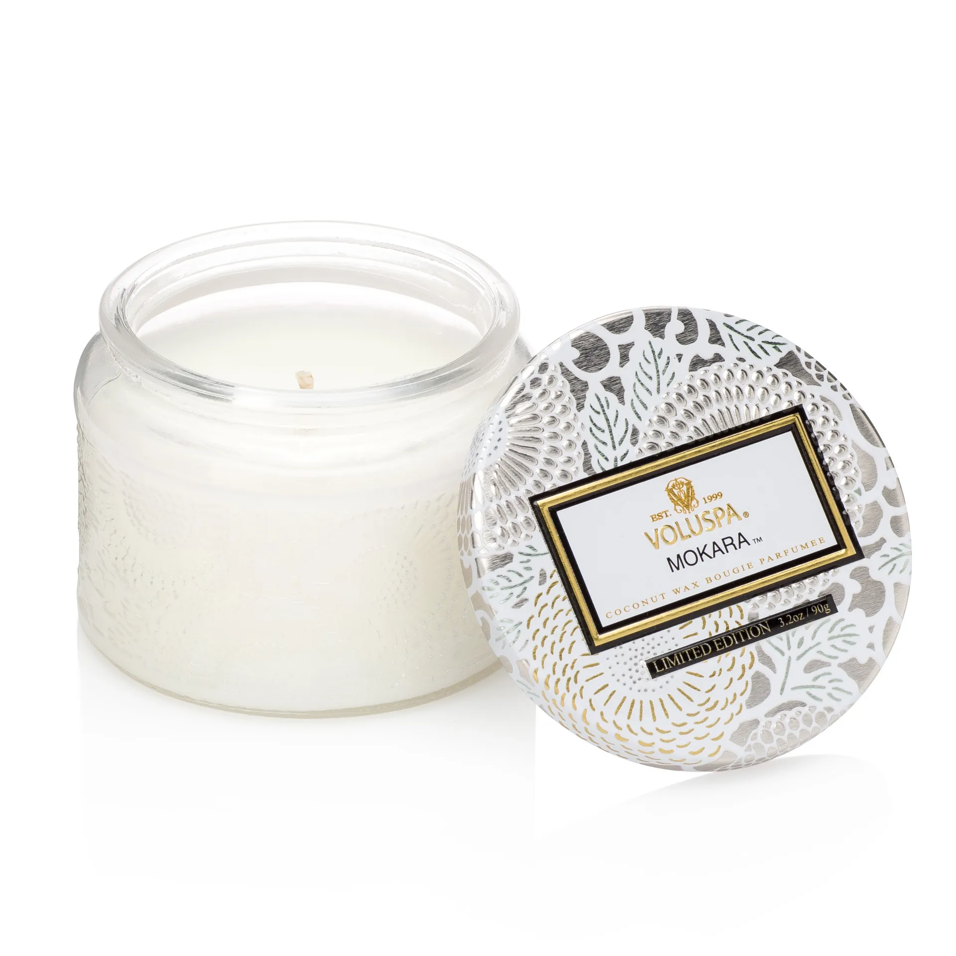 Scented candle glass jar 25 hours, Mokara Voluspa