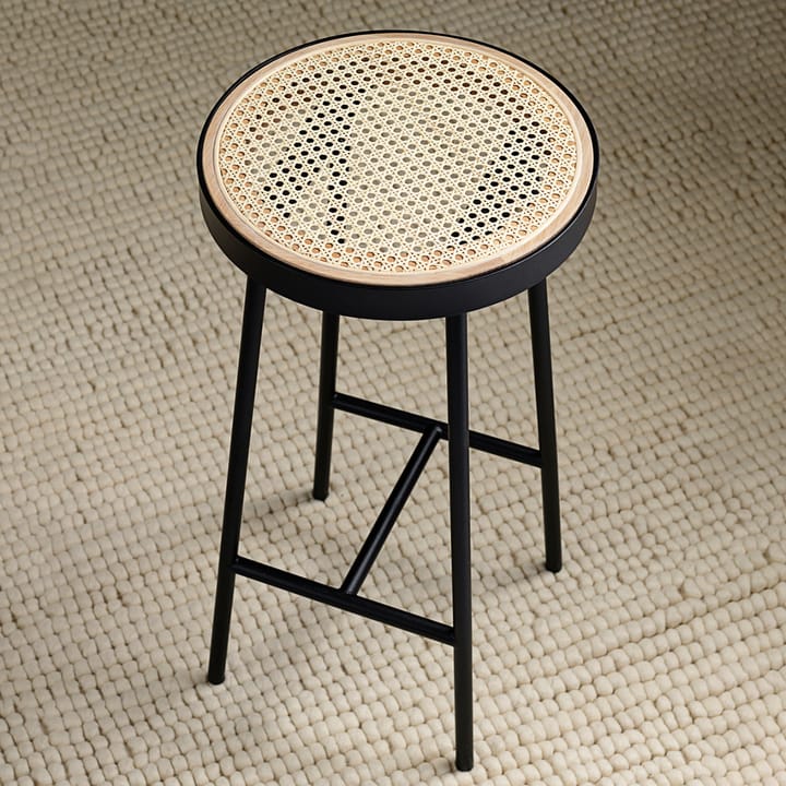 Be My Guest barstool - Rattan, black steel legs - Warm Nordic