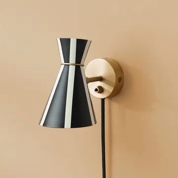 Bloom wall lamp - Black noir/warm white, stripe - Warm Nordic