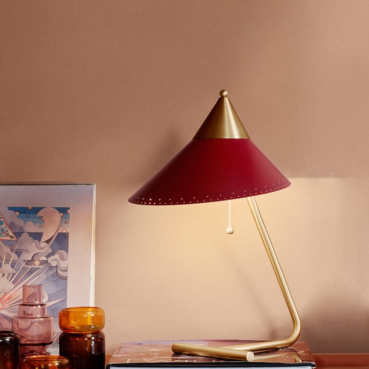 Brass Top table lamp - Charcoal, brass stand - Warm Nordic