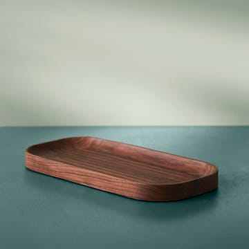 Carved Wood tray oval - Walnut - Warm Nordic