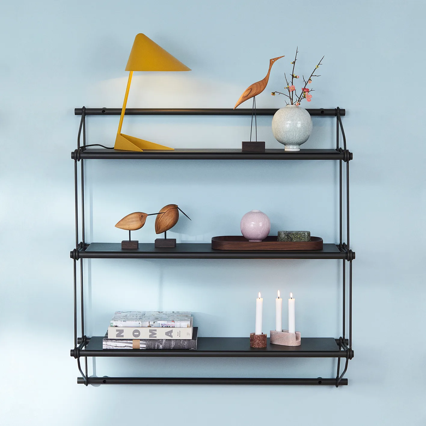 Carved Wood tray oval, Walnut Warm Nordic