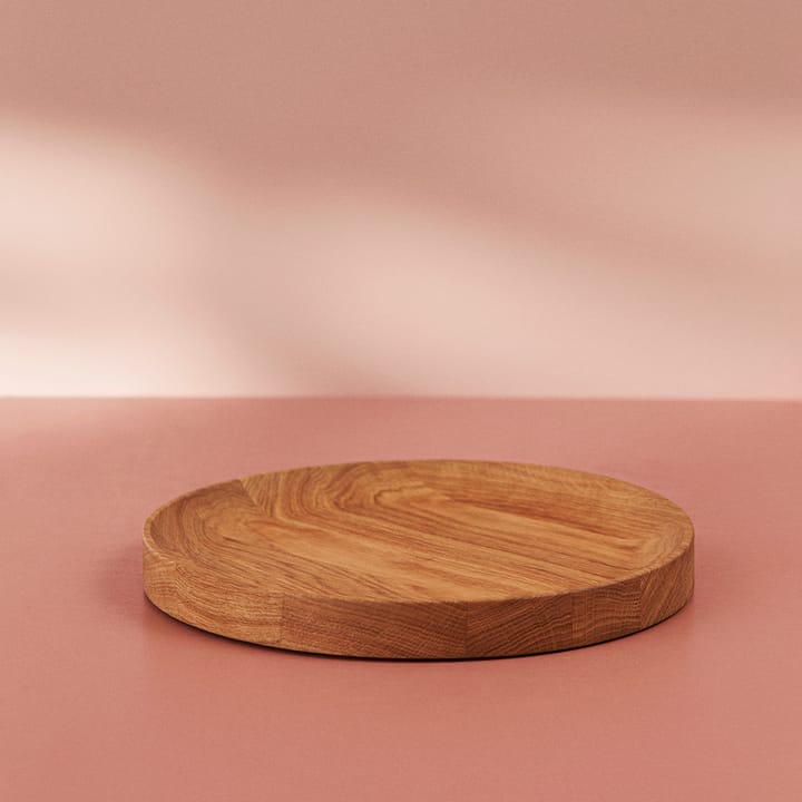 Carved Wood tray rund - Oak - Warm Nordic