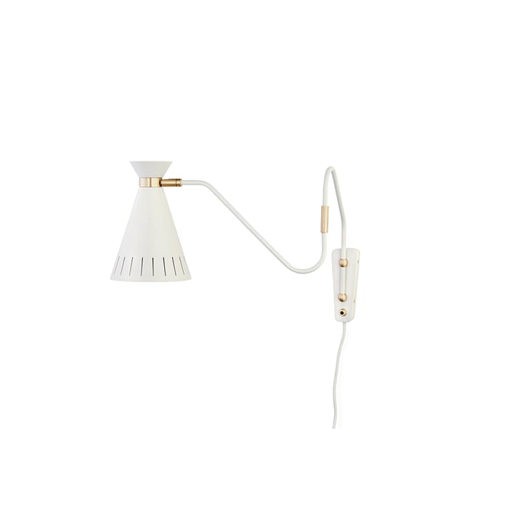 Cone wall lamp - Warm white, brass details - Warm Nordic