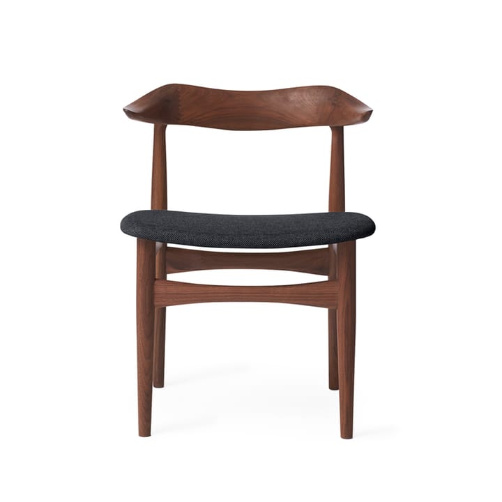 Cow Horn chair - Fabric anthracite melange, walnut legs - Warm Nordic