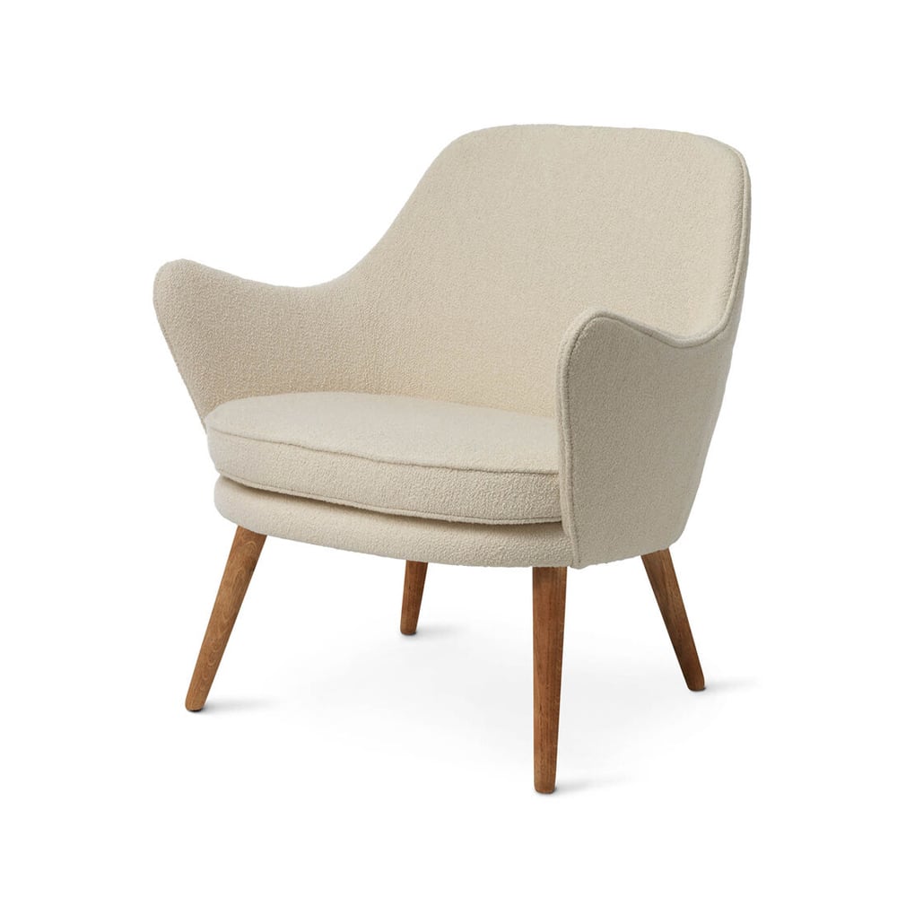 Warm Nordic Dwell lounge chair Barnum 24 cream-legs in oak