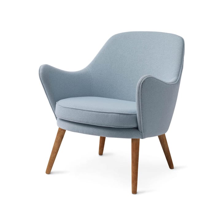 Dwell lounge chair - Fabric merit 014 minty grey, legs in smoked oak - Warm Nordic