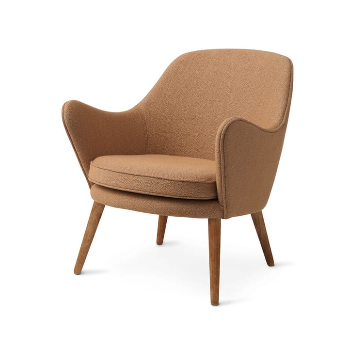 Dwell lounge chair - Fabric sprinkles 254 latte, legs in smoked oak - Warm Nordic