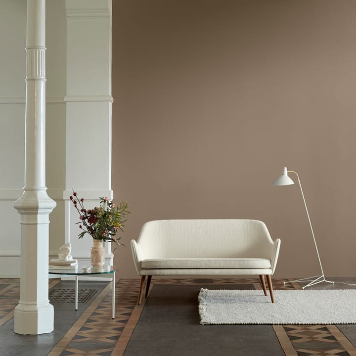 Dwell sofa - 2-seat leather silk 250 cognac. leg in smoked oak - Warm Nordic