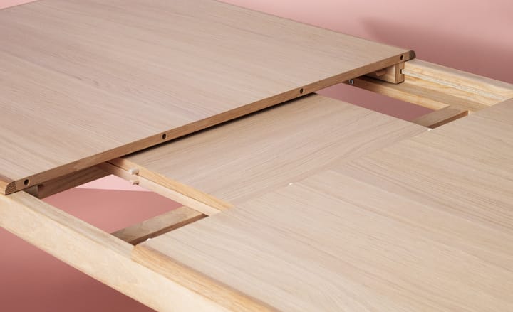 Evermore dining table incl. 2 extension leaves of 45 cm each, Natural oak, 160 cm Warm Nordic