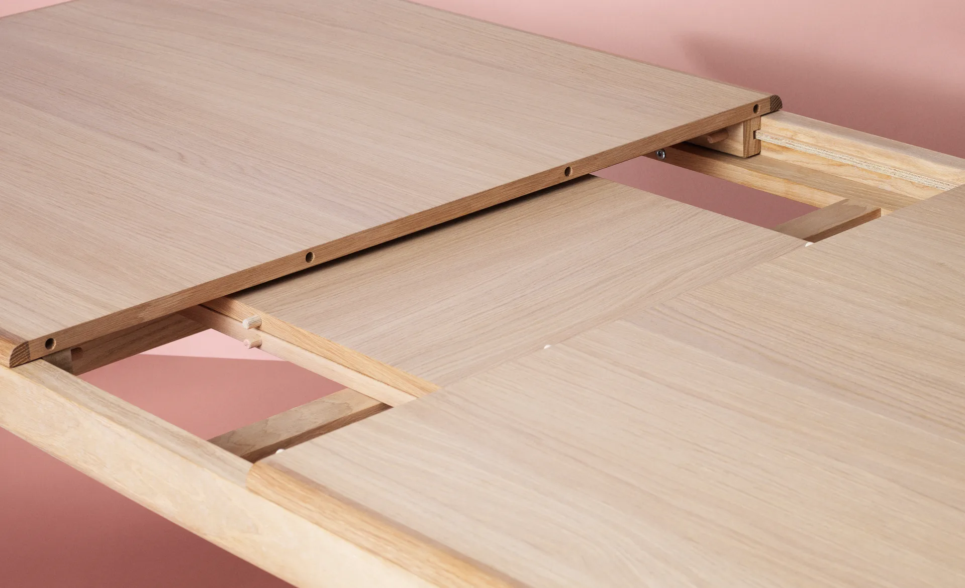 Evermore dining table incl. 2 extension leaves of 45 cm each, Natural oak, 190 cm Warm Nordic