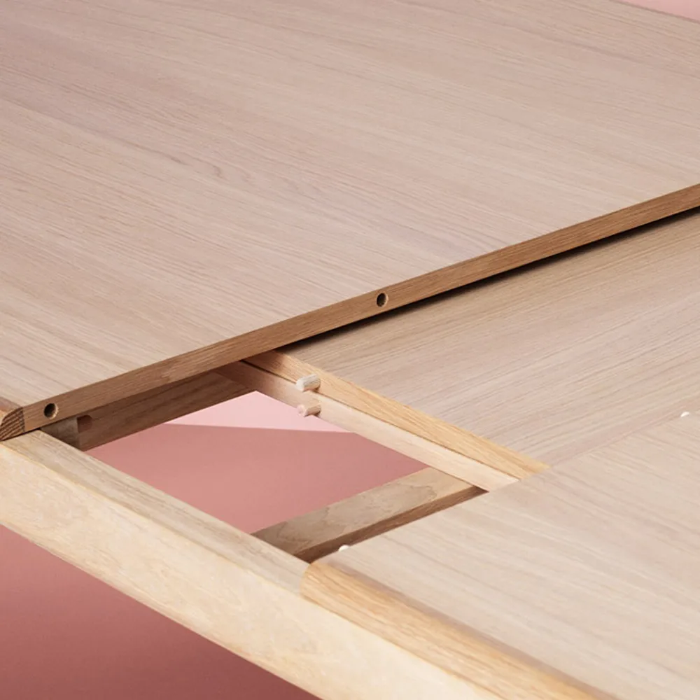 Evermore dining table, Oak white oil.160 cm Warm Nordic