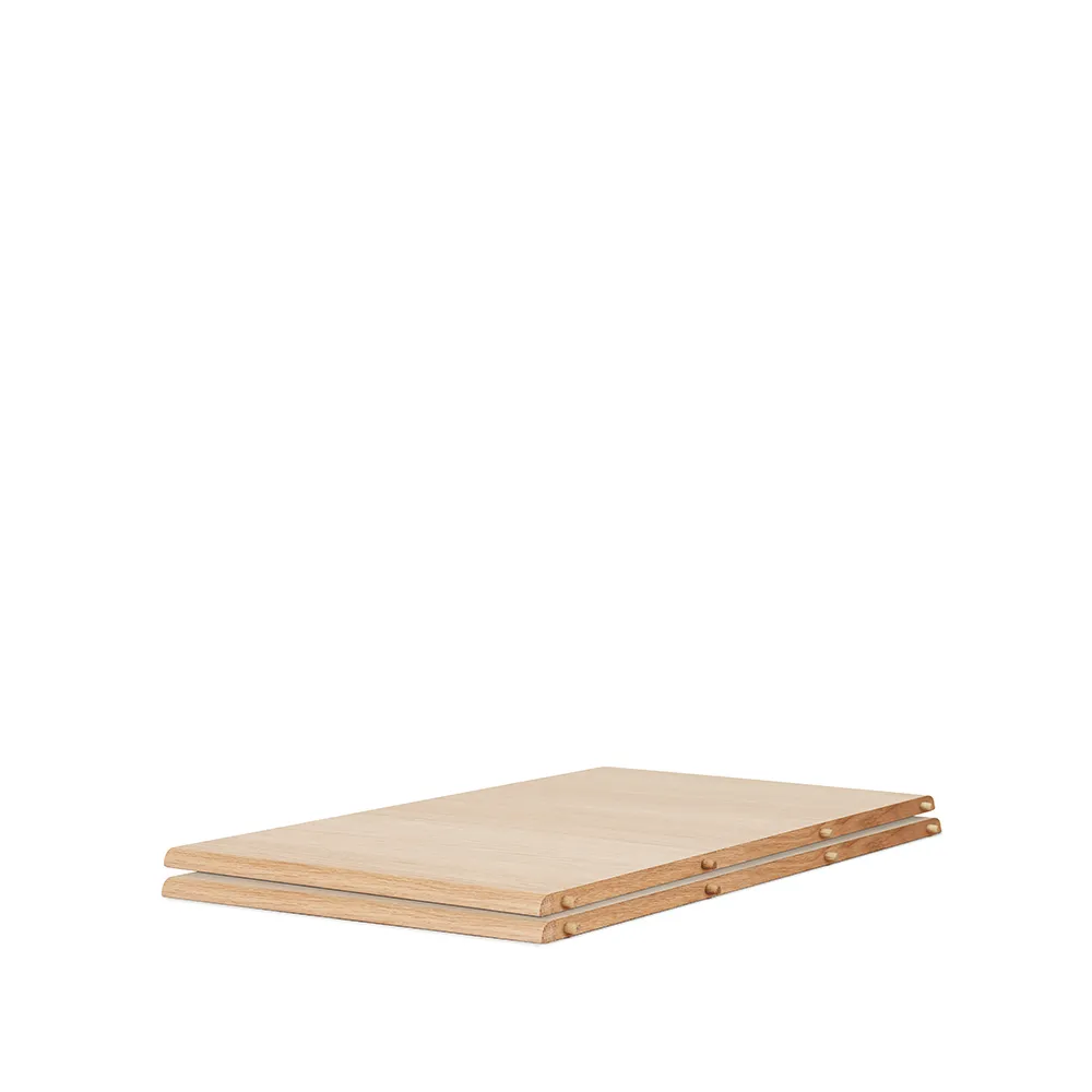 Evermore table insert, White oiled oak, l160, 2 pcs Warm Nordic